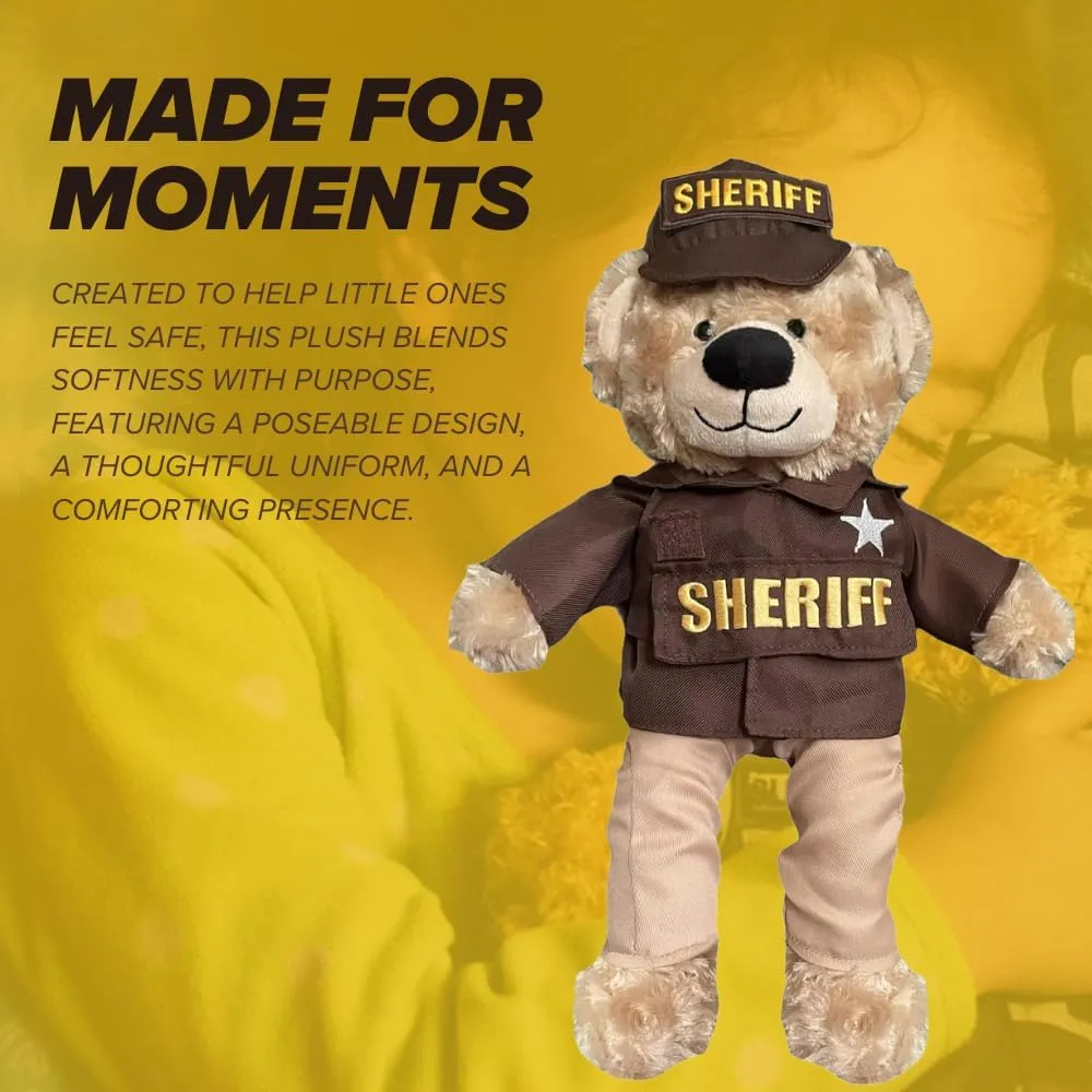 ZZZ Bears Sheriff Teddy Bear, Comforting Gift for Sheriff Kids, Provides Comfort & Sense of Security During Separation