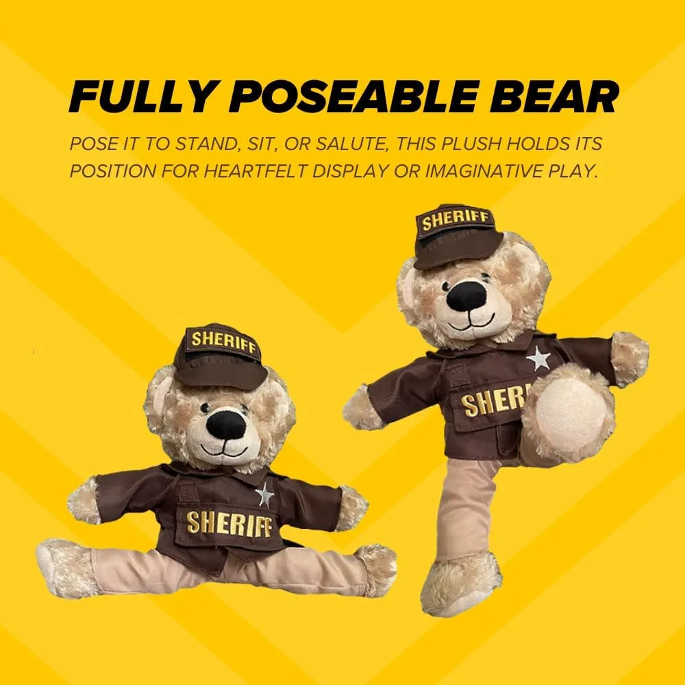 ZZZ Bears Sheriff Teddy Bear, Comforting Gift for Sheriff Kids, Provides Comfort & Sense of Security During Separation